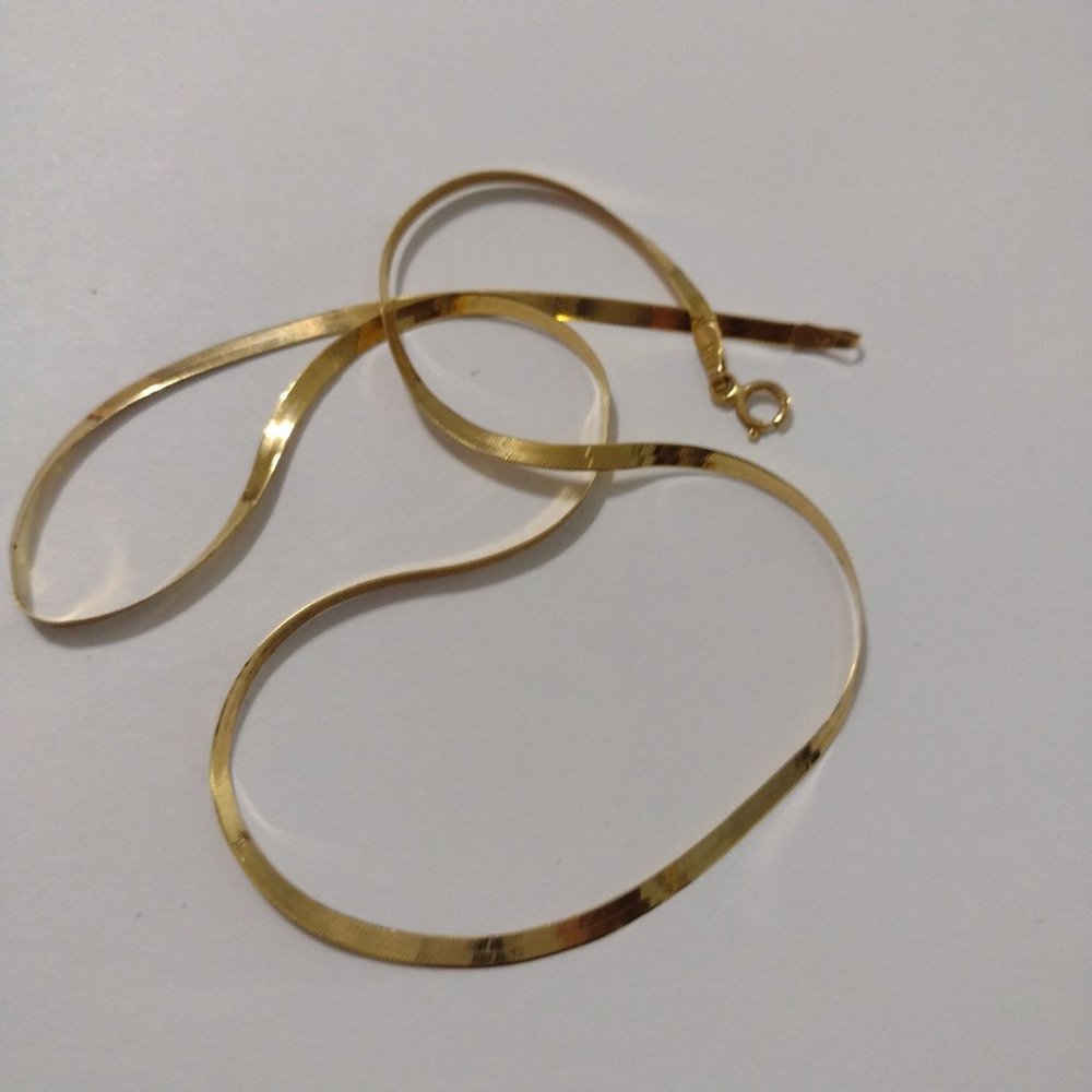 10 k Gold Herringbone Necklace | Approx. 16" | Made in Italy - 4 Scrap or Repair